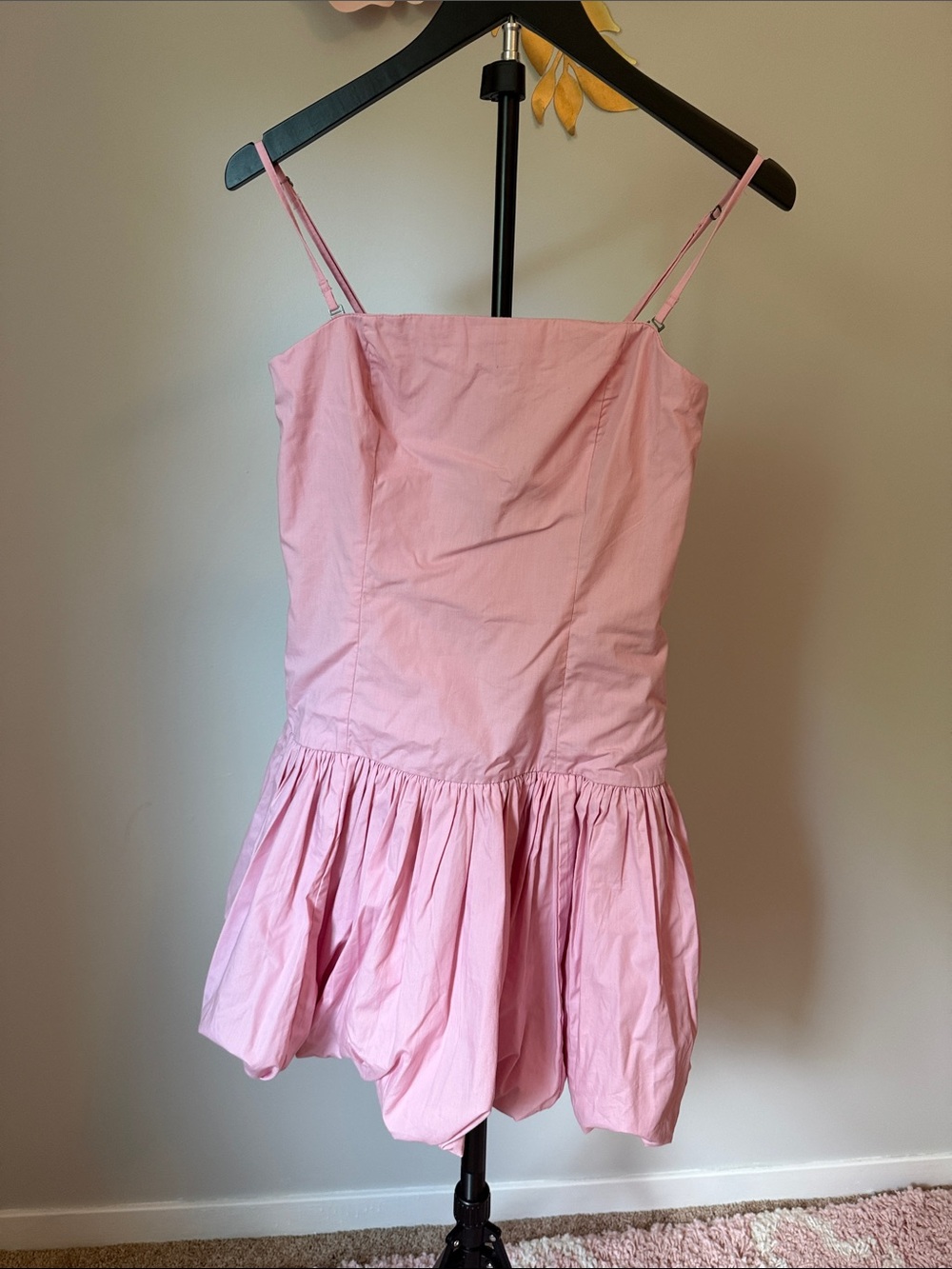 Abercrombie & Fitch Pink Smocked Spaghetti Strap Top